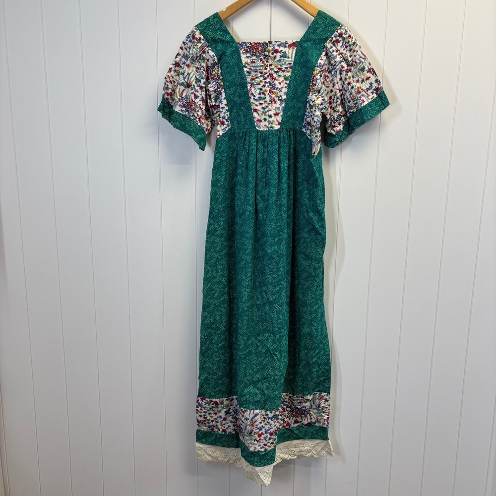 Vintage Hilda Hawaii Women 70s Tropical Muumuu Maxi Dress Size 10 Aloha Boho